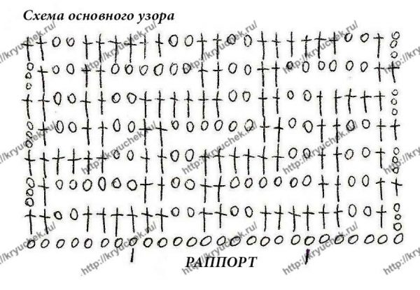 Схема вязания безрукавки крючком