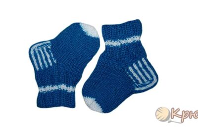 Зимние носочки для малышей спицами