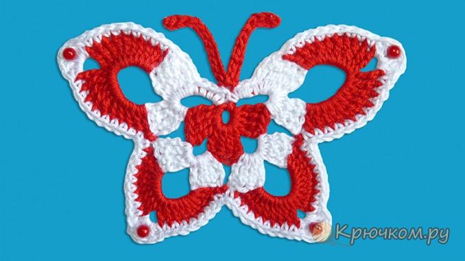 Бабочка крючком для украшения Бабочка крючком для украшения
