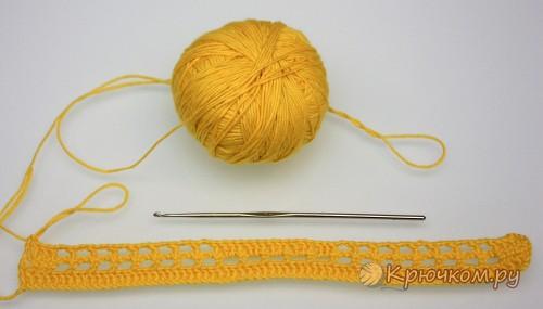 Пасхальная салфетка в технике филейное вязание