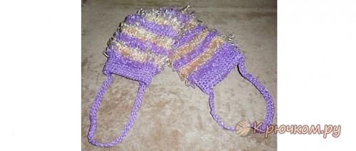 Вязание крючком мочалки