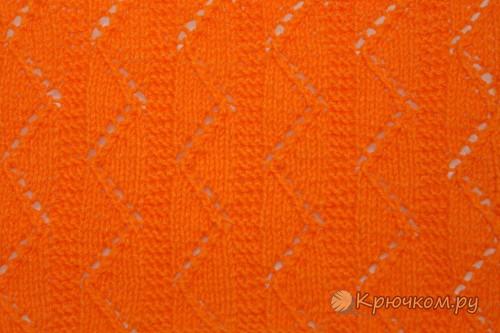 вертикальный зигзаг спицами