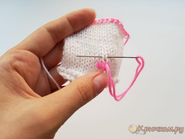 Вышивка по петлям на вязаных изделиях (видео и фото МК)