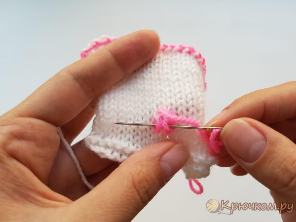 Вышивка по петлям на вязаных изделиях (видео и фото МК)