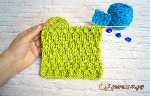 Узор Ячейки спицами